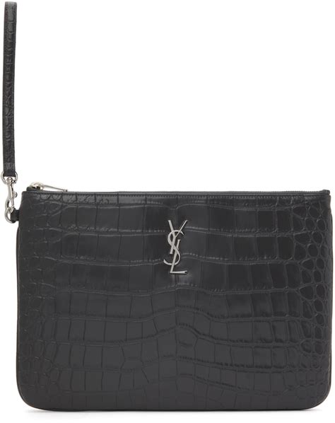 pochette yves saint laurent croco|Saint Laurent.